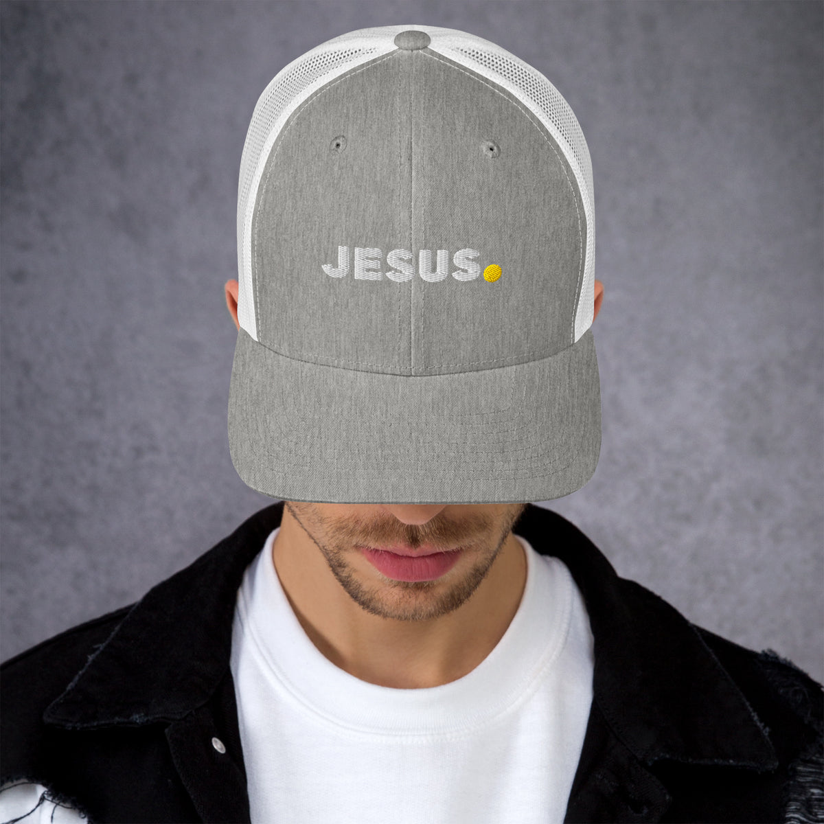#Color_Heather Gray/White Mesh