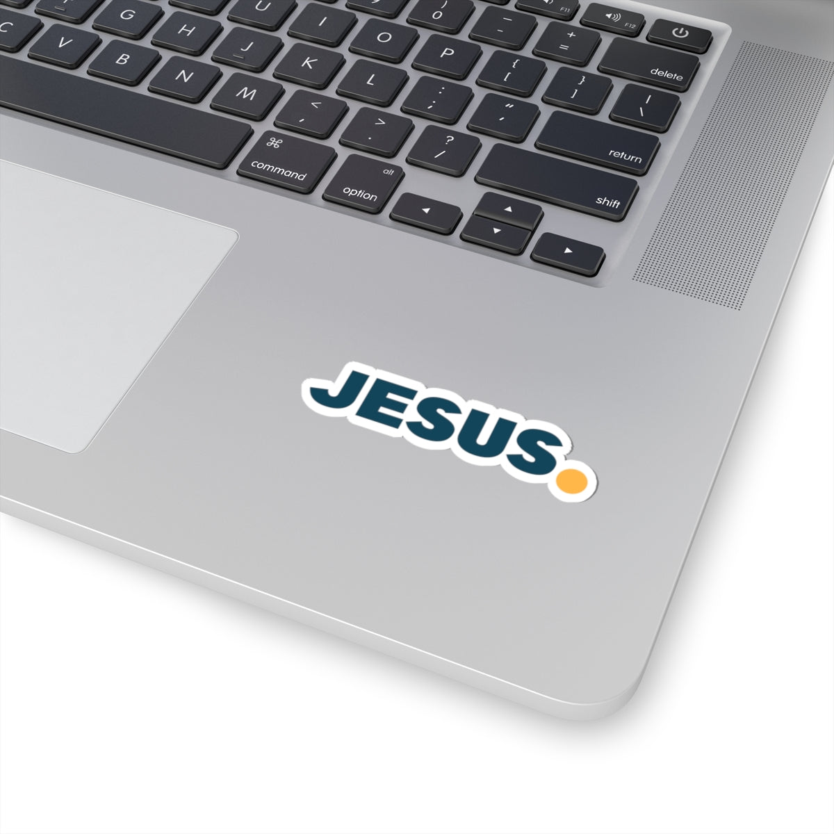 Jesus Period Logo Sticker — Faith Decal (Kiss-Cut)